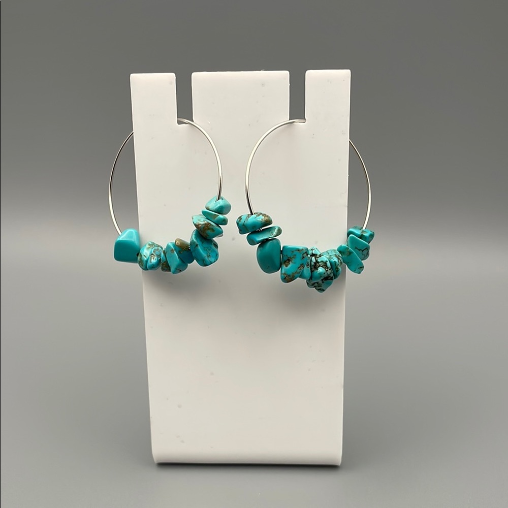 Turquoise Hoop Earrings